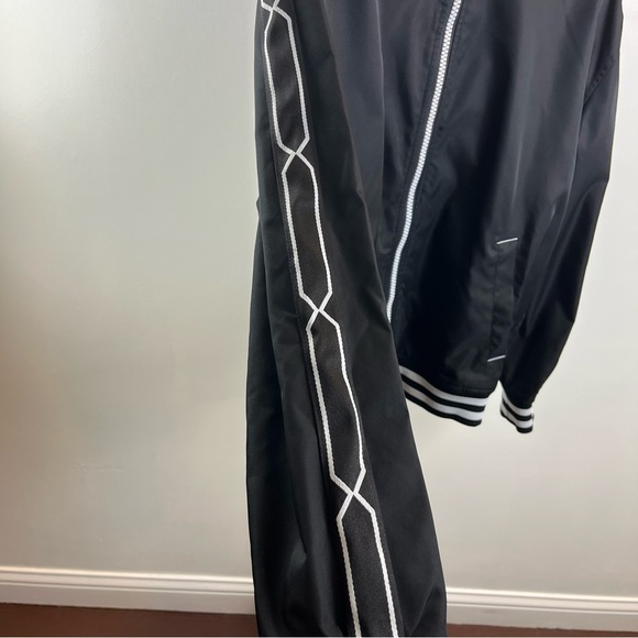 Hunter Men's Black Track Jacket Black White Size Large Lightweight - Picture 9 of 11